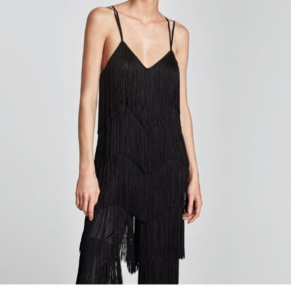 Zara fringe jumpsuit Clearance